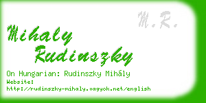 mihaly rudinszky business card